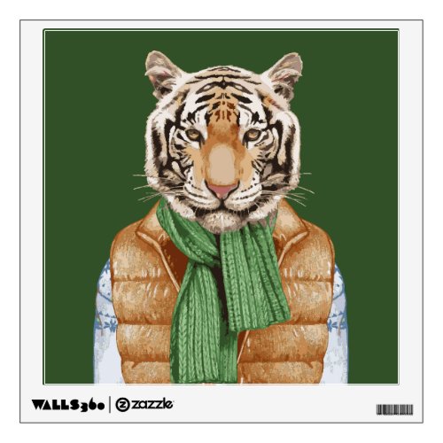 Down Vest Tiger Wall Decal