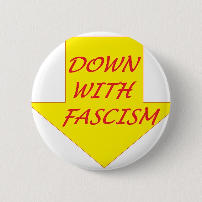 Down with Fascism Button (Front)