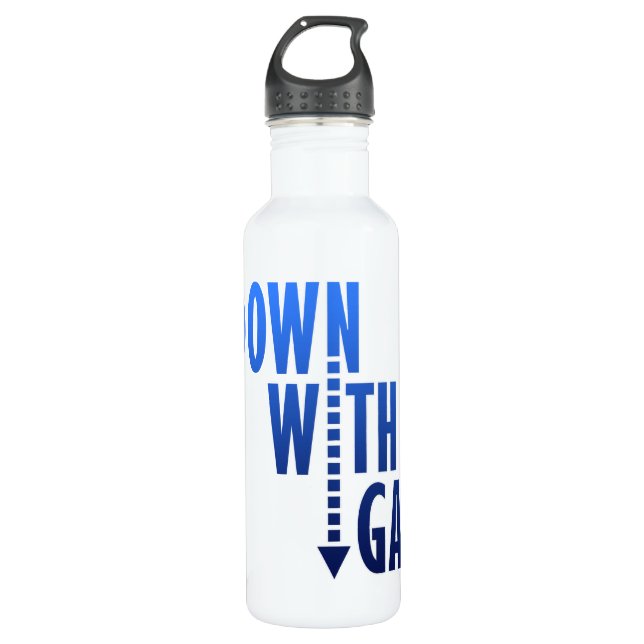Down With Gas Stainless Steel Water Bottle (Front)