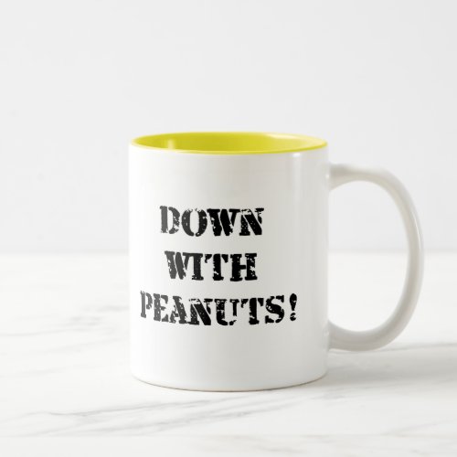 Down With Peanuts Two_Tone Coffee Mug