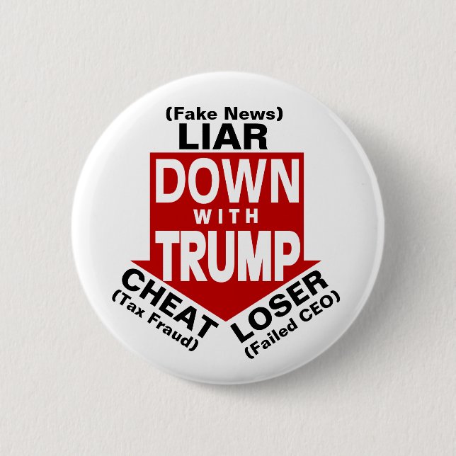 Down with Trump Button (Front)