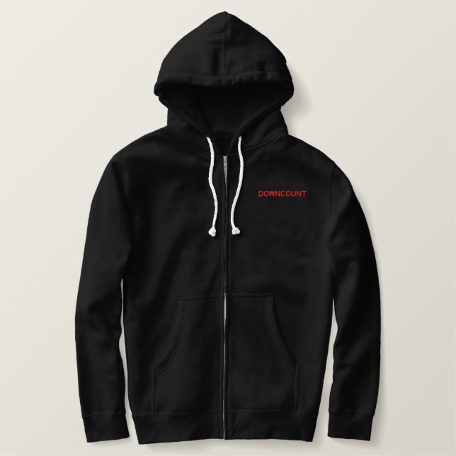 DOWNCOUNT Embroidered Jacket Embroidered Hoodie (Design Front)
