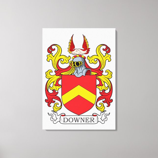 Downer Family Crest Canvas Print (Front)