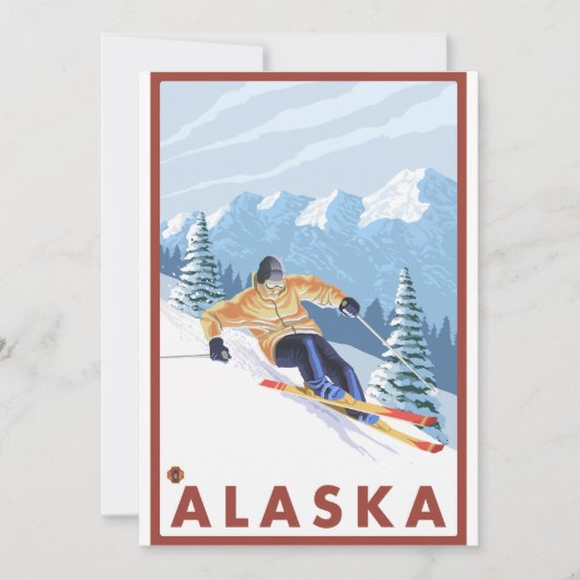 Downhhill Snow Skier - Alaska (Front)