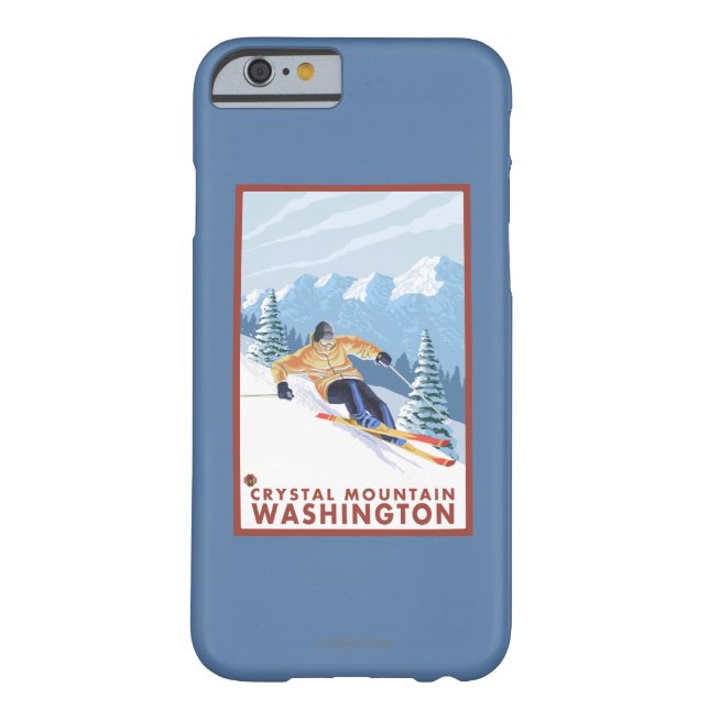 Downhhill Snow Skier - Crystal Mountain, WA Case-Mate iPhone Case (Back)