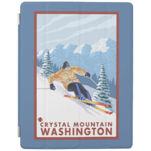 Downhhill Snow Skier - Crystal Mountain, WA iPad Smart Cover