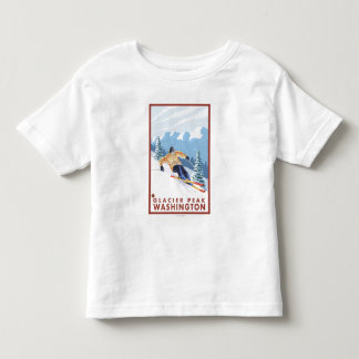 Downhhill Snow Skier - Glacier Peak, Toddler T-shirt