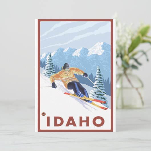 Downhhill Snow Skier - Idaho (Standing Front)