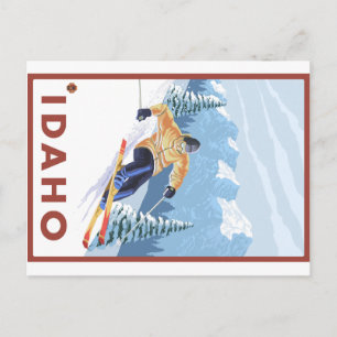 Downhhill Snow Skier - Idaho Postcard