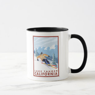 Americaware SMLTH02 Lake Tahoe-No Skier 18 oz Full Color Relief Mug 