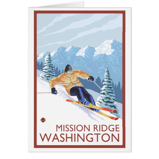 Downhhill Snow Skier - Mission Ridge, Washington (Front)