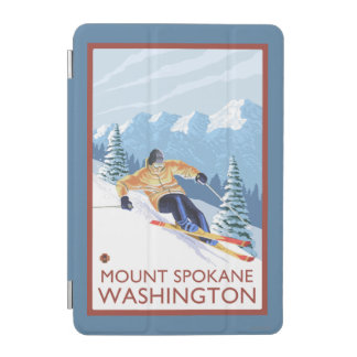 Downhhill Snow Skier - Mount Spokane, iPad Mini Cover