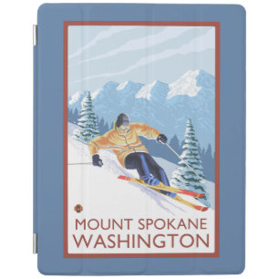 Downhhill Snow Skier - Mount Spokane, iPad Smart Cover