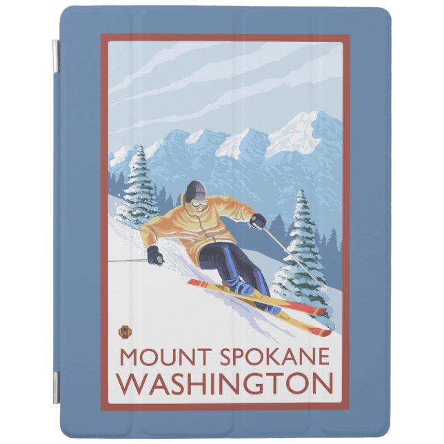 Downhhill Snow Skier - Mount Spokane, iPad Smart Cover (Front)