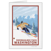 Downhhill Snow Skier - Snoqualmie Pass, WA (Front)