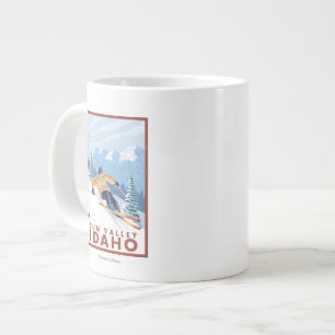 Downhhill Snow Skier - Sun Valley, Idaho Giant Coffee Mug