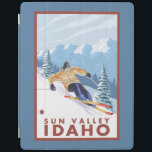 Downhhill Snow Skier - Sun Valley, Idaho iPad Smart Cover<br><div class="desc">Downhhill Snow Skier - Sun Valley,  Idaho - Vintage Travel Poster was created in 2007. This image depicts scenes from Sun Valley,  ID.</div>