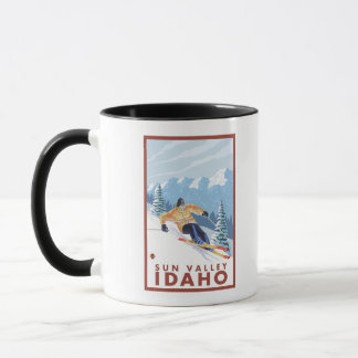 Downhhill Snow Skier - Sun Valley, Idaho Mug