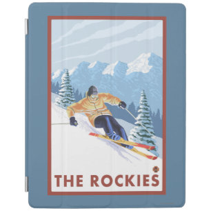 Downhhill Snow Skier - The Rockies iPad Smart Cover