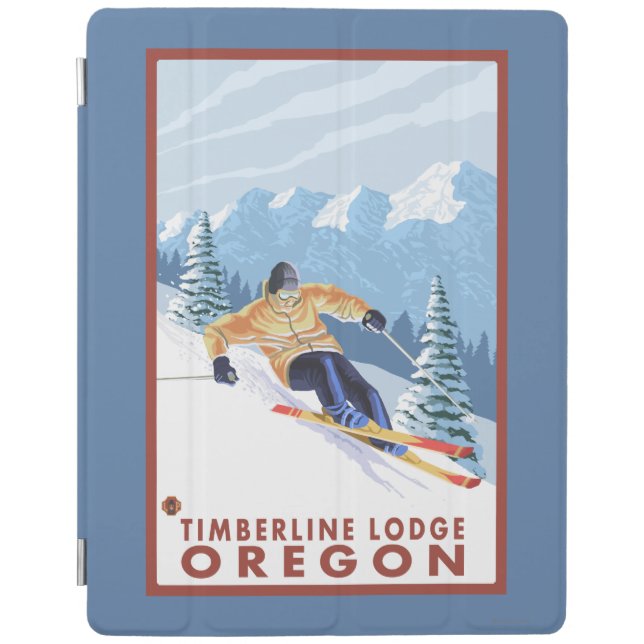 Downhhill Snow Skier - Timberline Lodge, Oregon iPad Smart Cover (Front)
