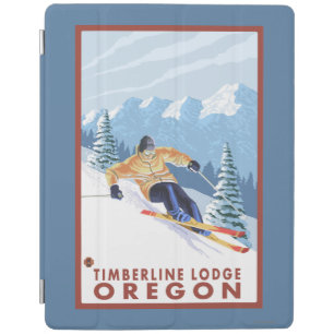 Downhhill Snow Skier - Timberline Lodge, Oregon iPad Smart Cover