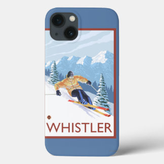 Downhhill Snow Skier - Whistler, BC Canada iPhone 13 Case