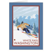 Downhhill Snow Skier - White Pass, Washington (Front)