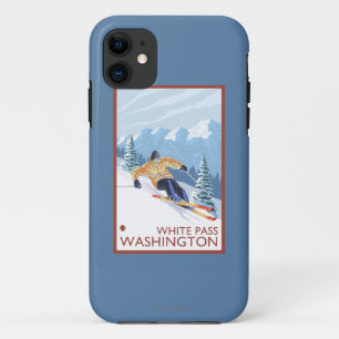 Downhhill Snow Skier - White Pass, Washington iPhone 11 Case