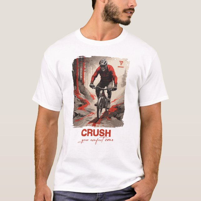 Downhill bike, gift cycling cyclist mountain biker T-Shirt (Front)
