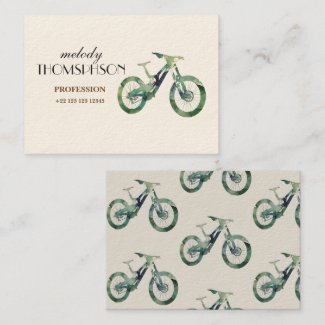 Downhill Bike Offroad Sport Xtreme Watercolor Art 