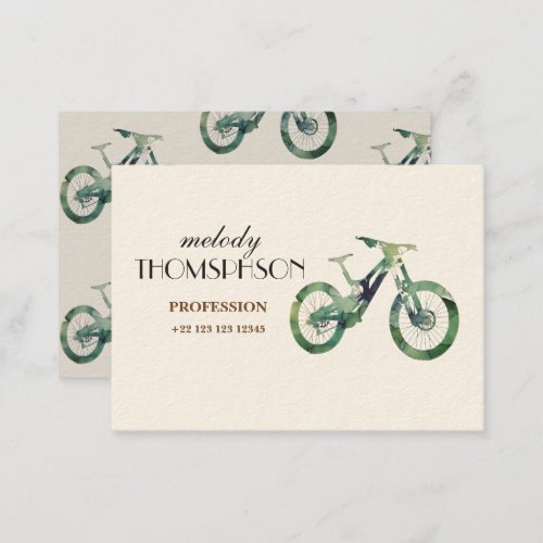 Downhill Bike Offroad Sport Xtreme Watercolor Art  Business Card