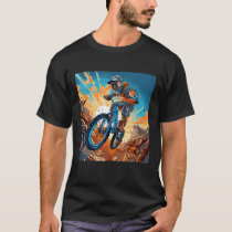 Downhill Biker Bicycle & MTB Mountain Bike Design T-Shirt