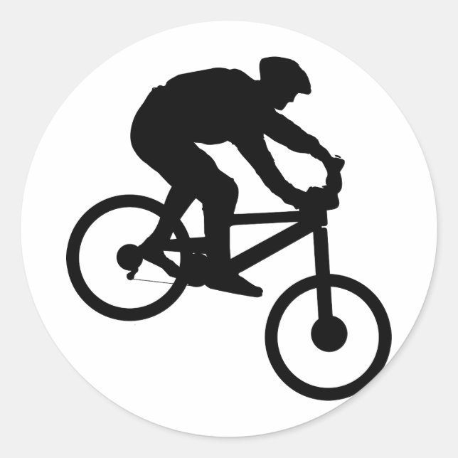 Downhill Classic Round Sticker (Front)