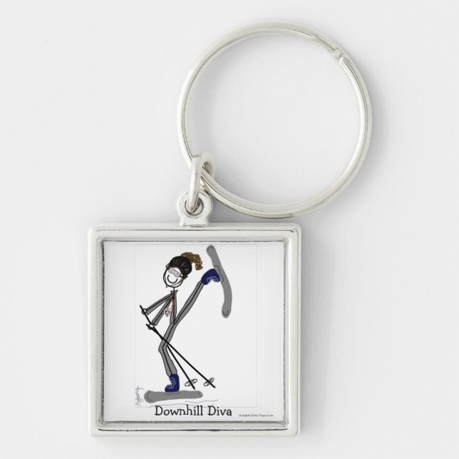 Downhill diva keychain (Front)