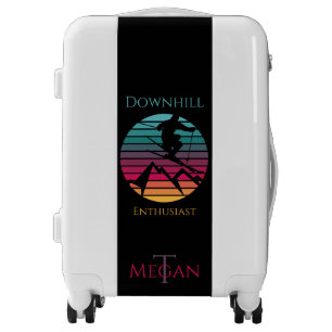 Downhill Enthusiast Monogram Illustration Luggage