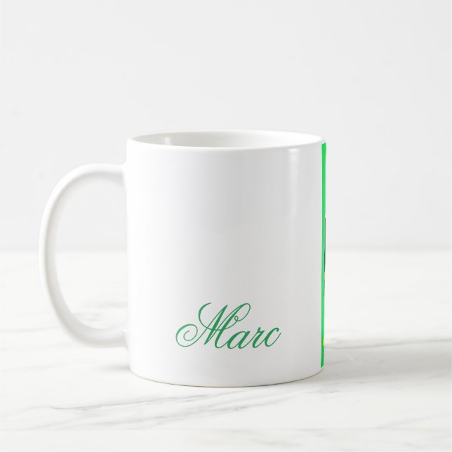 Downhill Mountain bike Bike Art Coffee Mug (Left)