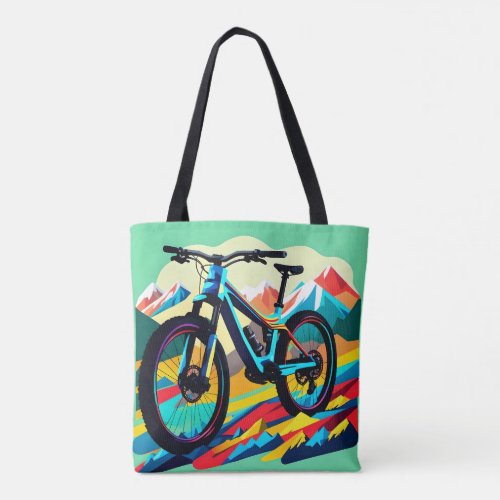 Downhill Mountain bike Bike Art Tote Bag
