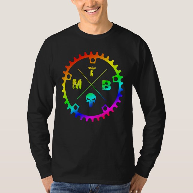 Downhill Mountain Bike  Mtb Oil Slick Mountain Bik T-Shirt (Front)