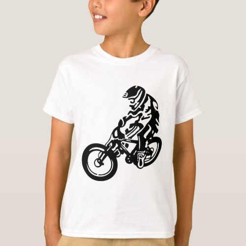 Downhill mountain bike rider T_Shirt