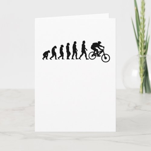 Downhill Mountain Biker Evolution Funny Gift Card