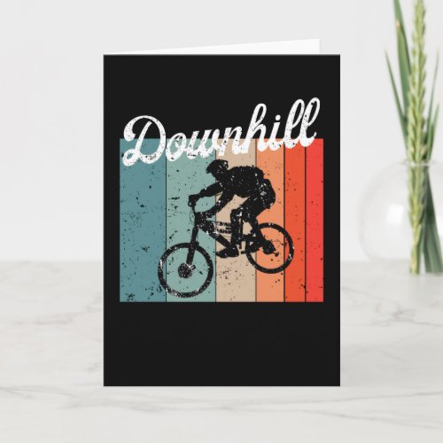 Downhill Mountain Biker MTB Sunset Funny Gift Card