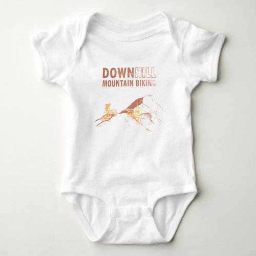 Downhill mountain biking baby bodysuit