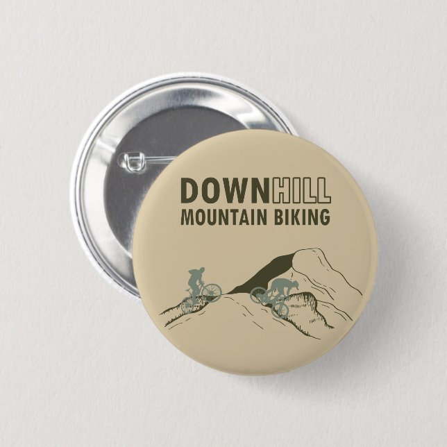 Downhill mountain biking button (Front & Back)