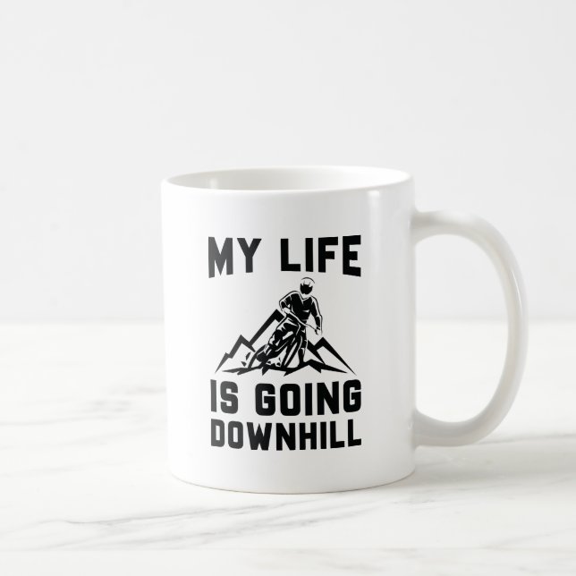 Downhill Mountain Biking Coffee Mug (Right)