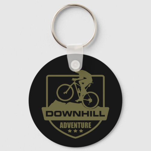 Downhill mountain biking keychain