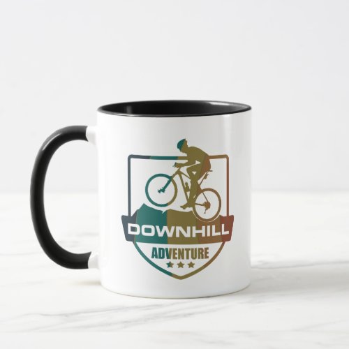 Downhill mountain biking mug
