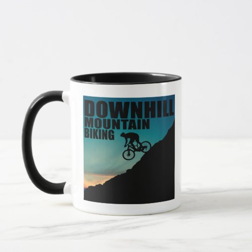 Downhill mountain biking mug