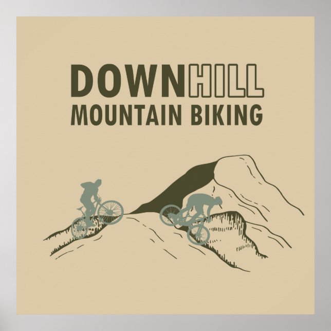 Downhill mountain biking poster (Front)