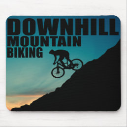 downhill mountain biking saying mouse pad