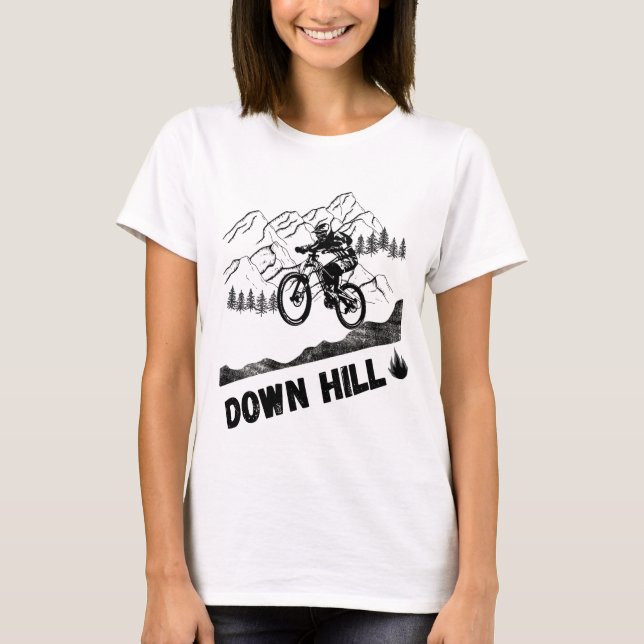 Downhill Mountain Biking T-Shirt (Front)